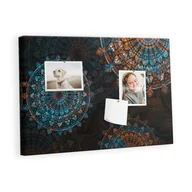 Tablice i flipcharty - Kolorowy Organizer - Tablica Korkowa z Pinezkami - Wzór mandala 60x40 cm - miniaturka - grafika 1