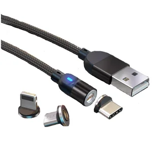 KABEL MAGNETYCZNY 3A QUICK FAST CHARGE 3 ADAPTERY - Adaptery i przejściówki - miniaturka - grafika 1