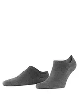 Koszulki męskie - FALKE Mężczyźni Stopki ClimaWool M IN Trwała Wełna Dziewicza Lyocell niewidoczne jednokolorowe 1 Para, Szary (Light Grey Melange 3216), 41-42 - miniaturka - grafika 1