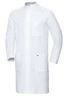 Fartuchy i rękawice kuchenne - BP 1751-130-0021-44l fartuch lekarski dla mężczyzn, z długim rękawem, system podnoszenia ramion, 205 g/m² czysta bawełna, biały, 44 l - miniaturka - grafika 1