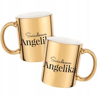 Kubki - Kubek Z Nadrukiem ŚWIADKOWA TWOJE IMIĘ Złoty Metaliczny Kreator - miniaturka - grafika 1
