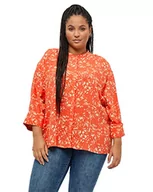 Koszule damskie - Peppercorn Damska koszula z rękawem Millie 3/4 Curve, intensywny pomarańczowy nadruk, 24, Intensywny pomarańczowy nadruk, 50-Du?e rozmiary - miniaturka - grafika 1