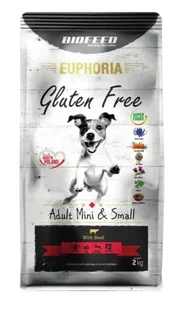 BIOFEED Euphoria G-F psy MINI&SMALL wołowina 2kg adult - Sucha karma dla psów - miniaturka - grafika 1
