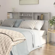 Inne meble do sypialni - Lumarko Wezgłowie łóżka z półkami, szarość betonu, 200x19x103,5 cm - miniaturka - grafika 1