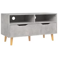 Szafki RTV - vidaXL Szafka pod TV szara 90x40x48,5 cm płyta wiórowa 326779 - miniaturka - grafika 1