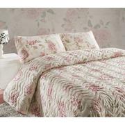 Narzuty - Zestaw pikowanej narzuty na łóżko i 2 poszewek na poduszki Eponj Home Care Pink, 240x220 cm - miniaturka - grafika 1