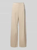 Spodnie damskie - Spodnie sztruksowe o kroju straight fit z czystej bawełny - miniaturka - grafika 1