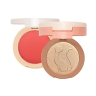 Rozświetlacze do twarzy i ciała - J.Cat 2 In 1 Piece Of Cake Blush + Highlighter Róż i rozświetlacz 2w1, 101 Perfect Pear - miniaturka - grafika 1