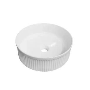 Umywalka ryflowana GLORIA biała - Umywalki Umywalka ryflowana GLORIA biała - Umywalki - miniaturka - grafika 1