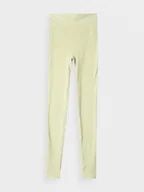 Spodnie sportowe damskie - Damskie legginsy basic 4F 4FRAW24TTIGF251 - zielone - miniaturka - grafika 1