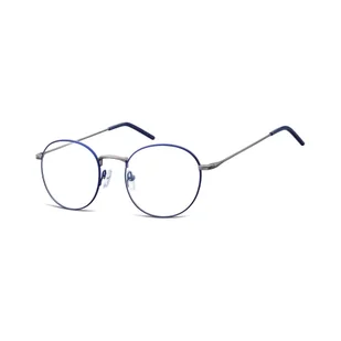 Lenonki okrągłe Okulary oprawki optyczne 938E granatowo - grafitowe - Okulary korekcyjne, oprawki, szkła - miniaturka - grafika 1