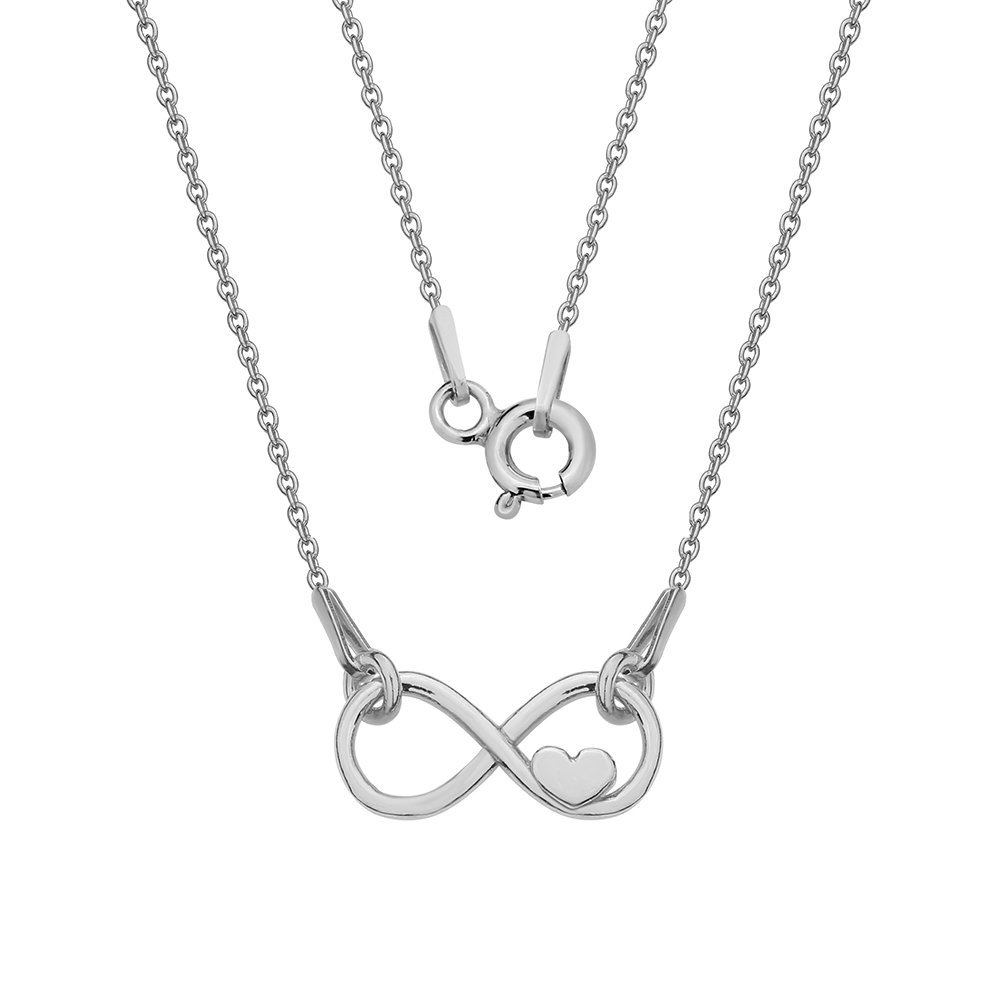 MYNESS Naszyjnik nieskończoność z sercem