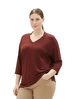 Koszulki i topy damskie - TOM TAILOR T-shirt damski, 30337 - Raisin, XL - grafika 1