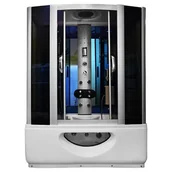 Kabiny z hydromasażem - Prostokątna kabino wanna z hydromasażem + sauna 165x85 cm MO-09944BS-165 - miniaturka - grafika 1