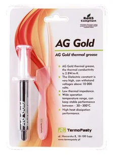 Pasta Termoprzewodząca Ag Gold 3g 2,8W/mk Procesor - Pasty i materiały termoprzewodzące - miniaturka - grafika 2