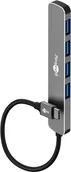 Huby USB - Goobay 79157 huby i koncentratory USB Type-C 5000 Mbit/s Szary - miniaturka - grafika 1