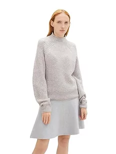 TOM TAILOR Denim Sweter damski, 32510 - Basic Light Grey Melange, XL - Swetry damskie - miniaturka - grafika 1