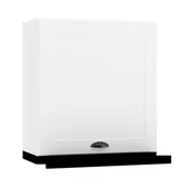 Szafki kuchenne - Szafka kuchenna wisząca z okapem 60 ADELE W60 SLIM/68 P/L biała mat/czarna - miniaturka - grafika 1