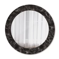 Lustra - Piękne Lustro Ścienne Okrągłe Czarny marmur 60cm - miniaturka - grafika 1