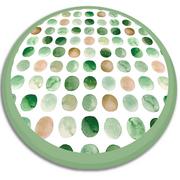 Dywany - Modny uniwersalny dywan okrągły winylowy akwarelowe kropki fi50 cm - miniaturka - grafika 1
