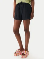 Spodenki damskie - Roxy Szorty materiałowe Lekeitio Break ERJNS03490 Czarny Regular Fit - miniaturka - grafika 1