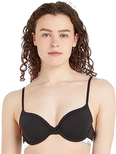 Calvin Klein bielizna damska koszulka biustonosz - nowoczesna bawełna, czarny (czarny 001), 38C - Koszulki i topy damskie - miniaturka - grafika 1