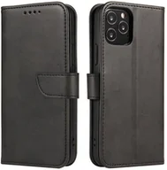 Etui i futerały do telefonów - Magnet Case elegancki futerał etui pokrowiec z klapką i funkcją podstawki Samsung Galaxy A42 5G czarny - miniaturka - grafika 1