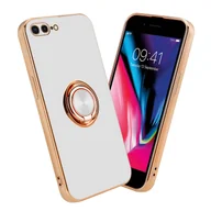 Etui i futerały do telefonów - Etui ochronne Cadorabo do Apple iPhone 7 PLUS / 7S PLUS / 8 PLUS Etui w kolorze białym Etui Pokrowiec Ochrona aparatu magnetyczny - miniaturka - grafika 1