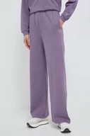 Spodnie damskie - Champion spodnie dresowe bawełniane kolor fioletowy gładkie - miniaturka - grafika 1