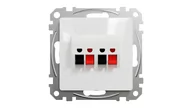Puszki elektryczne i akcesoria - Schneider Electric, Sedna Design i Elements, Gniazdo głośnikowe podwójne, białe, SDD111411 - miniaturka - grafika 1