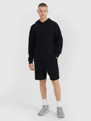 Spodenki męskie - 4F Spodenki dresowe z dzianiny waflowej męskie - czarne S - miniaturka - grafika 1