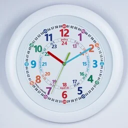 Zegar biały edukacyjny do odczytu czasu #1/ 31cm - Zabawki interaktywne dla dzieci - miniaturka - grafika 1