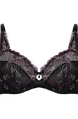Biustonosze - Hunkemöller Nieusztywniany biustonosz z fiszbinami Lily Czarny - miniaturka - grafika 1