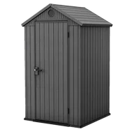 Altany ogrodowe - KETER DOMEK NARZĘDZIOWY/OGRODOWY DARWIN 4x4 SZARY 118 x 116,7 x 205 cm - miniaturka - grafika 1
