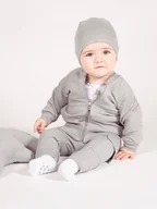 Bluzy dla chłopców - Chłopięca bluza rozpinana szara Nicol,r.110 - miniaturka - grafika 1