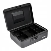 Sejfy i kasy pancerne - KASETKA NA PIENIĄDZE ZAMYKANA NA ZAMEK SZYFROWY CZARNA 25x18x8,5 cm - miniaturka - grafika 1