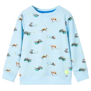Bluza dziecięca, jasnoniebieski melanż, 128 - Bluzy dla dziewczynek - miniaturka - grafika 1