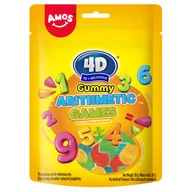 Żelki - AMOS 4D GUMMY ARITHMETIC GAMES ŻELKI W KSZTAŁCIE CYFEREK O SMAKU OWOCOWYM 85G - miniaturka - grafika 1