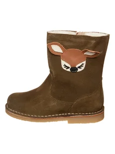 kmins Skórzane botki zimowe w kolorze brązowym - Botki damskie - miniaturka - grafika 1