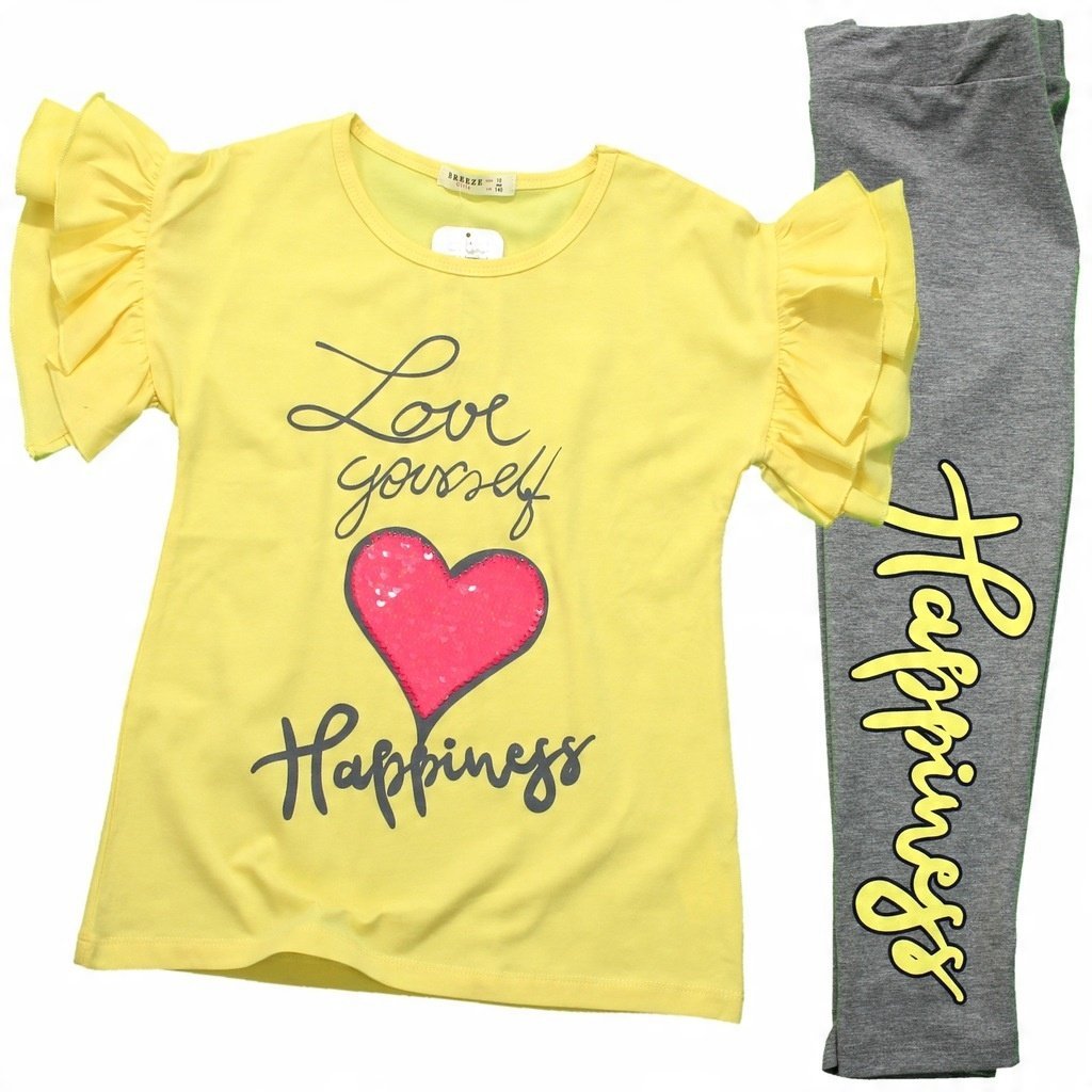 Komplet Top Hiszpanka Getry Capri Serce Cekiny 116