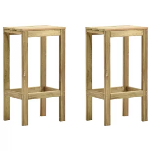 vidaXL Stołki barowe, 2 szt., impregnowane drewno sosnowe 315408 - Taborety i hokery - miniaturka - grafika 1