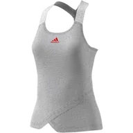 Koszulki sportowe damskie - Damski podkoszulek adidas  Y-Tank Primeblue D White/Black L - miniaturka - grafika 1