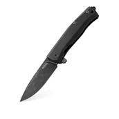 Noże - Nóż składany LionSTEEL MYTO MT01B BW Full Old Black Titanium by Molletta - miniaturka - grafika 1