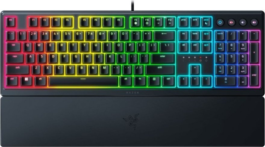 Razer Razer Gaming Keyboard Ornata V3 RGB LED light, NORD, Wired, Black, Razer Mecha-Membrane, numeryczna RZ03-04460600-R3N1