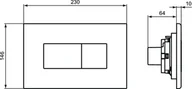 Przyciski spłukujące - Ideal Standard ProSys Solea Przycisk WC chrom mat R0110JG - miniaturka - grafika 1