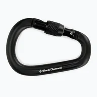 Sprzęt wspinaczkowy - Black Diamond Pearlock Screwgate Carabiner, black 2021 Karabinki zakręcane BD3811340002ALL1 - miniaturka - grafika 1