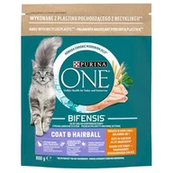 Sucha karma dla kotów - Karma dla kota PURINA ONE Coat & Hairball Kurczak 800 g - miniaturka - grafika 1