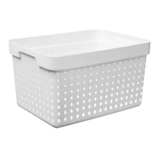 Plast team poland Pojemnik Koszyk Seoul duży biały 16L PlastTeam PT60250800 - Pudła i pojemniki do przechowywania - miniaturka - grafika 1
