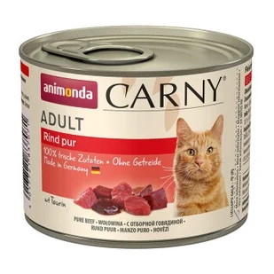 animonda Carny mokra karma dla kota dorosłego Woł. pur 24x200 g - Mokra karma dla kotów - miniaturka - grafika 1