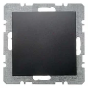 Klawisze i ramki - Hager polo Zaślepka z elementem centralnym antracyt B.1/B.3/B.7 Glas 6710091606 6710091606 - miniaturka - grafika 1